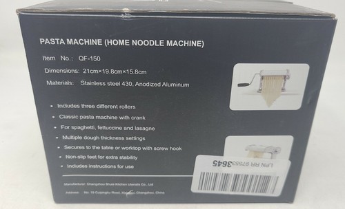 🔥 Shule Home Pasta Maker • Stainless Steel Pasta Noodle Roller Machine • New - Picture 3 of 10