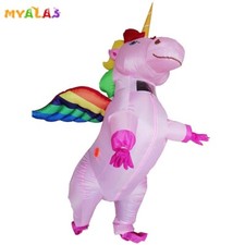 Unicorn Costume Inflatable Halloween Blow Up Kids Adult Men Women Cosplay Party