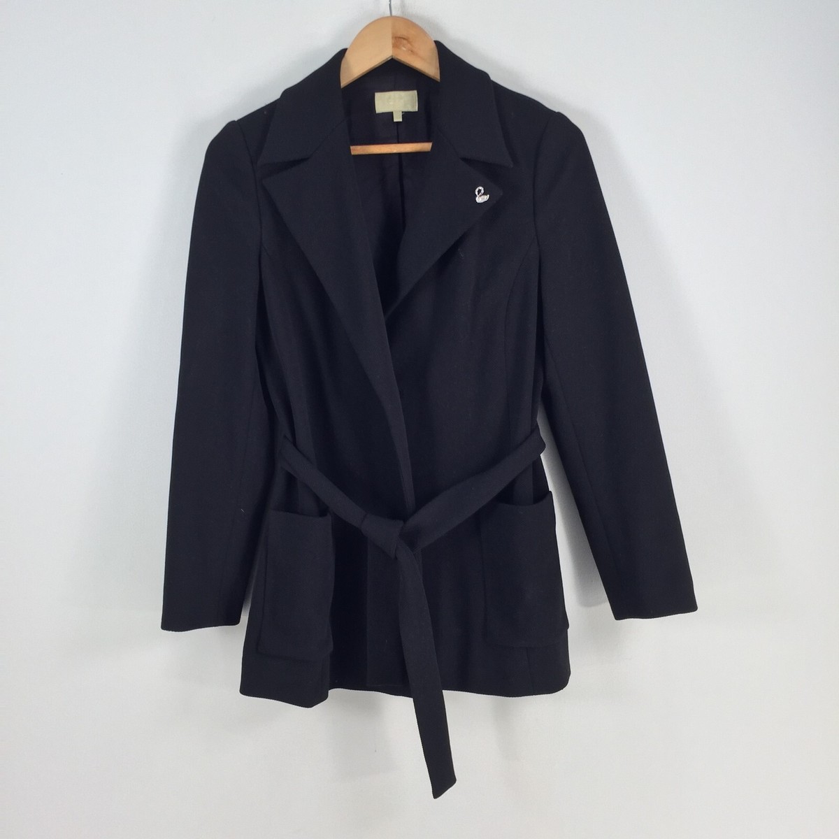 G2000 womens blazer jacket size black belted long sleeve 060741 - Main Image