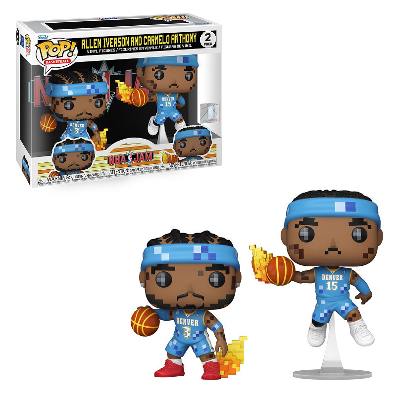 Funko Pop! NBA Jam: 8-битный альбом Аллена Айверсона и Кармело Энтони [2 упаковки] Новый и мятный