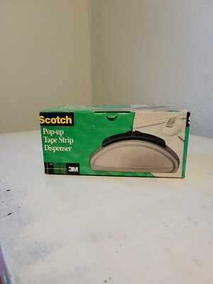 3M Scotch C92-CH Pop-Up Tape Strip Dispenser Weighted Desktop & Wrist NEW