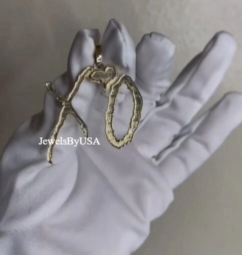 Mens Jewelry Solid Metal Custom Made 925 Silver Game Lover "x-o" Charm Pendant - Image 2 of 4