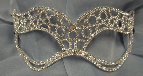 Full Rhinestone Crystal Masks Silver Gold Wedding Masquerade Mask - Picture 19 of 37