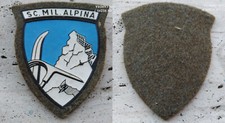 PATCH TOPPA O SCUDO DISTINTIVO OMERALE DELLA SCUOLA MILITARE ALPINA DI AOSTA