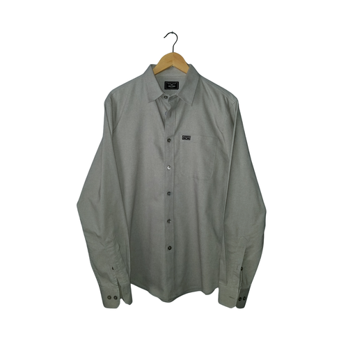 Camisa KIMES RANCH Linville GRIS Abotonada LS CoolMax Rodeo Vaquero Occidental NUEVA Md - Imagen 7 de 7