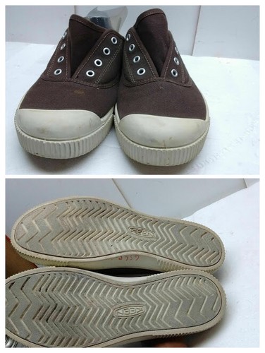 Keen Brown Canvas Lace Up Athletic Sneakers Hiking Walking Men's Shoes 11.5 M 45 - Picture 2 of 10