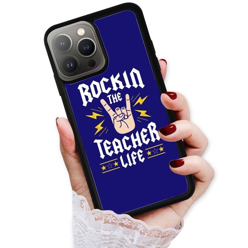 Anti fingerprint For iPhone SE XS XR Max 5 6 7 8 Plus Retro Graphic Teacher Life - Picture 12 of 25