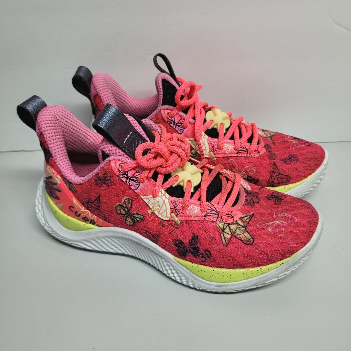 Under Armour Curry Flow 10 Unicorn & Butterfly Size 5.5Y Women