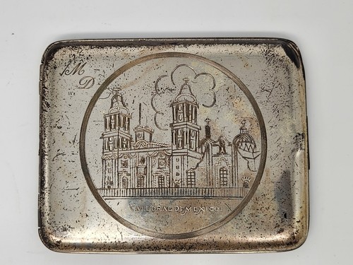 1930s Mexico Sterling Silver Cigarette Case 107 Grams