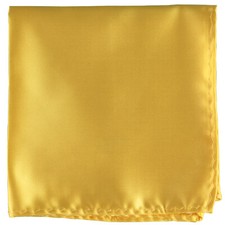 New Men's polyester Pocket Square Hankie Handkerchief Gold Yellow wedding formal