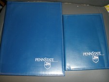 Lot of 2 Penn State Notebook Folders 6"x8.5"  9.5"x12" Empty Top Grain Cowhide