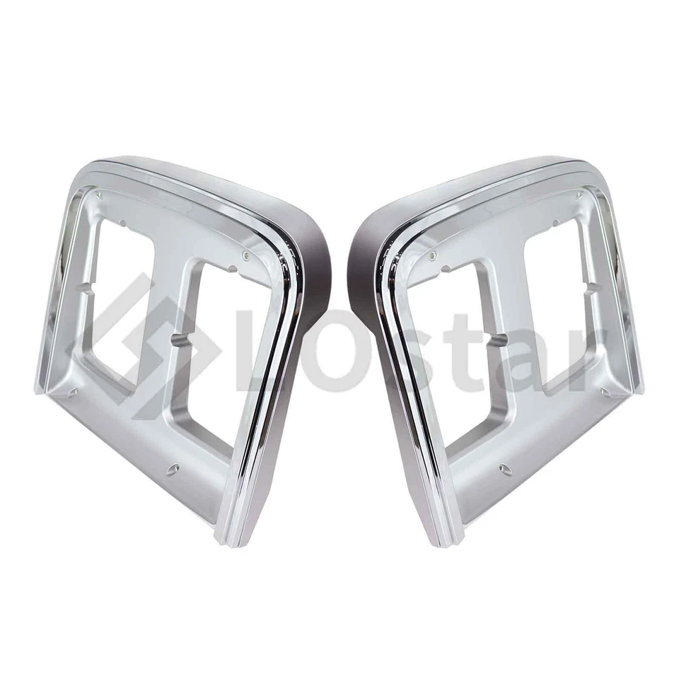Pair(2) Chrome Headlight Trim Bezel Dual Type Fits 1985-1991 GMC Chevrolet Van - Image 3 of 4
