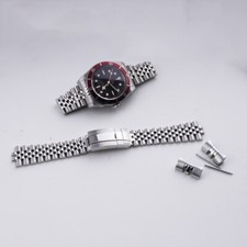 For 22mm Tudor BlackBay 41 Solid Curved jubilee Silver WatchBand Strap Bracelet