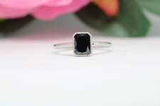 Onyx Sterling silver Over Black Halo Engagement Ring Women Gift Jewelry 2.40 Ct