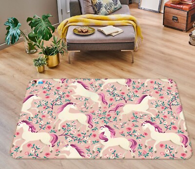 3D Flower Cute Unicorn NBC634324 Game Rug Mat Elegant Photo Carpet Mat Romy
