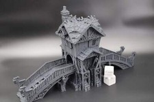 Tabletop Terrain Fantasy Toll Bridge Tower Overpass Dnd RPG wargame skirmish 28m
