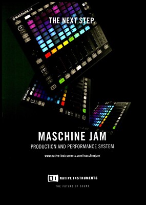 SOUND-ON-SOUND MAGAZIN WERBUNG 12X9'' NATIVE INSTRUMENTS - MASCHINE JAM