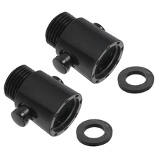 2 PCS G1/2 Universal Size Shower Head Shut Off Valve (Black)