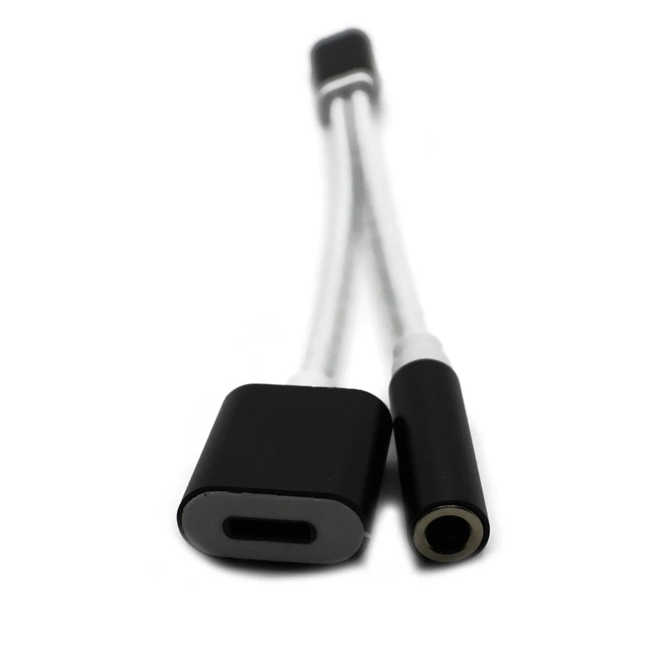 2 in 1 Dual Adapter 3.5mm Headphone & Charger For iPhone 8 PLUS X XS XR 11 12 13 - Image 3 of 4