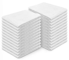 NEW 24 PACK 2 DOZEN WHITE KITCHEN CLEANING BAR TOWELS BARMOPS HEAVY DUTY 16X19