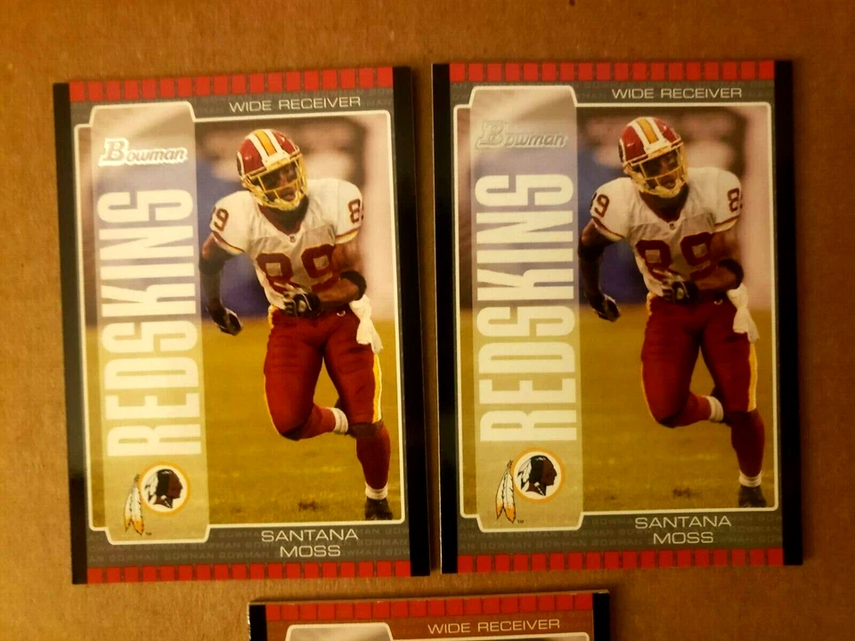 2005 BOWMAN base & GOLD Parallel - SANTANA MOSS - (3) cards # 84 - NRMNT/MINT - Image 2 of 4