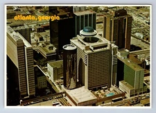 VINTAGE ALANTA, GEIROGIA~CITY AERIAL VIEW POSTCARD JR