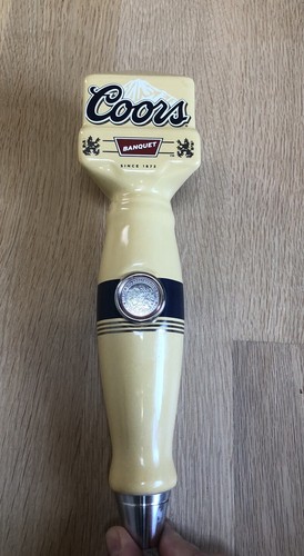 Coors Original Banquet Beer Tap Handle 12” Tall Vintage Keg Marker Three Sided