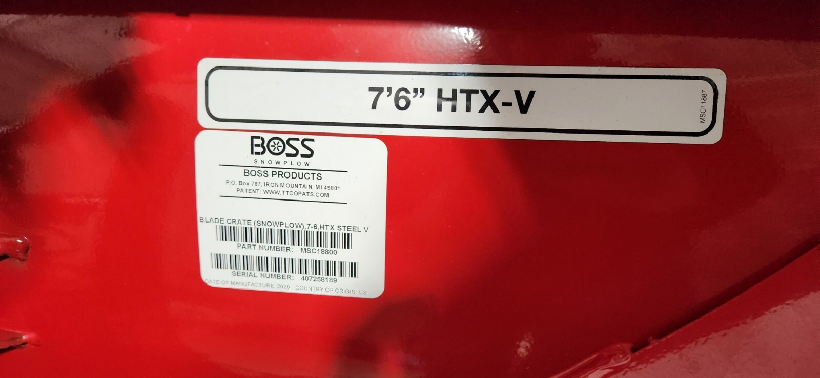 Used Boss Snow Plow HTX eBay