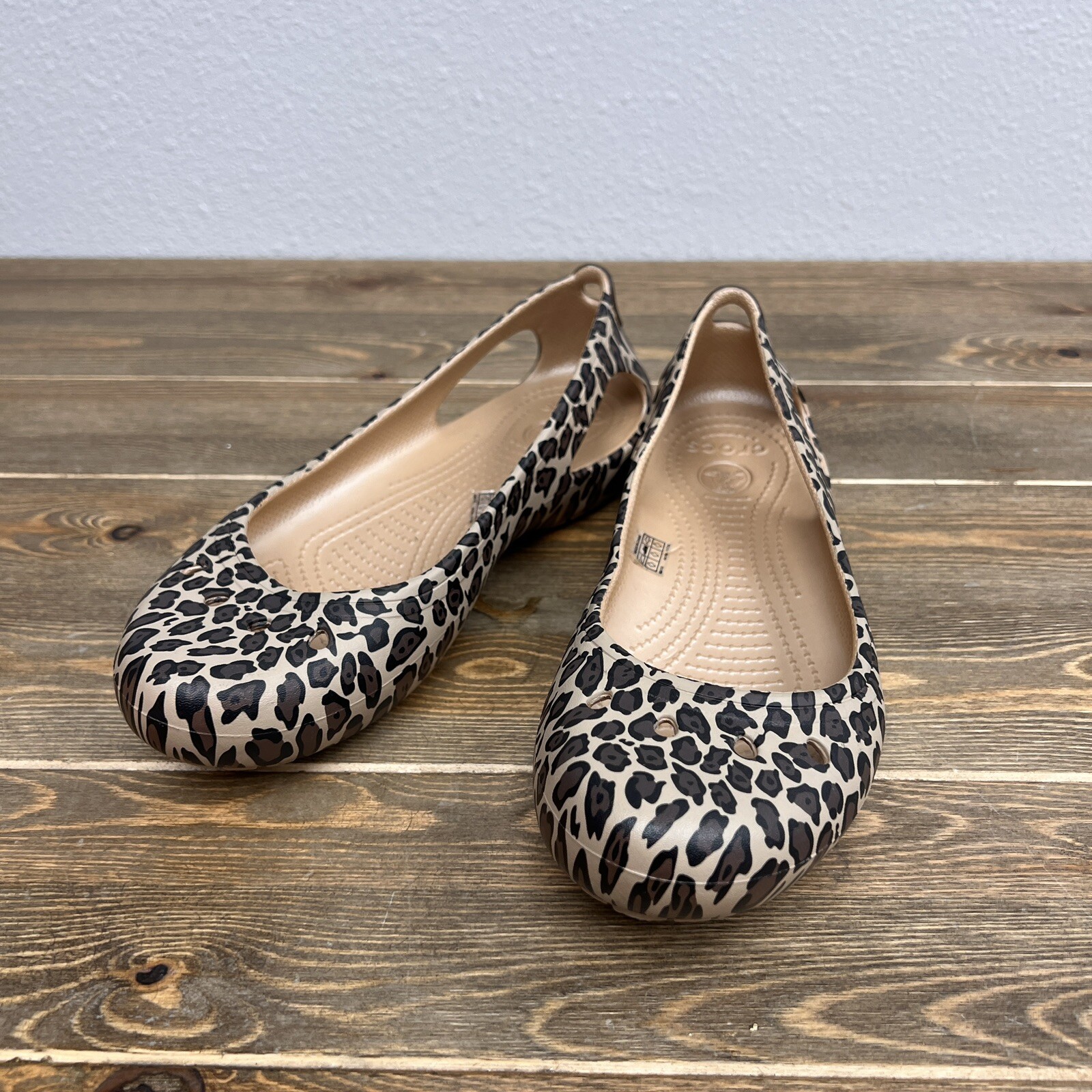 Crocs Kadee Women's Slip On Ballet Flats Leopard Prin… Gem