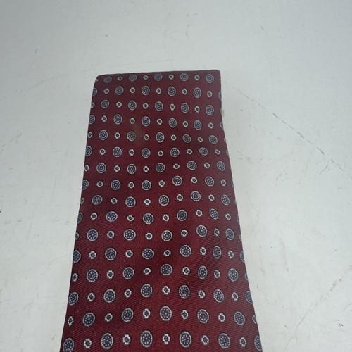 Men's Reis of New Haven Red Geometric Silk Tie Bates Brothers - Picture 4 of 12