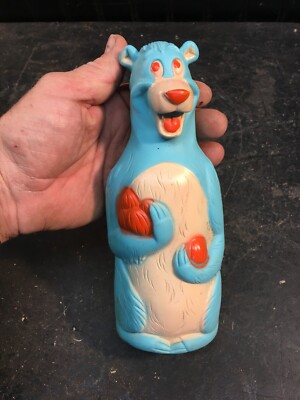 Baloo Soaky Disney Jungle Book Vintage 1966 Baloo Bear Rubber Bottle Cover 7.5''