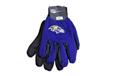 Baltimore Ravens NFL Sports Team Purple Utility Work Outdoor Garden Gloves Adult