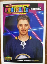20-21 UD Series 2 Hockey Rookies Portraits P-92 Jonas Johansson