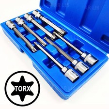 Long TORX Star Socket Bit Set 3/8" dr Long Reach Deep Male Torx STAR T Sockets