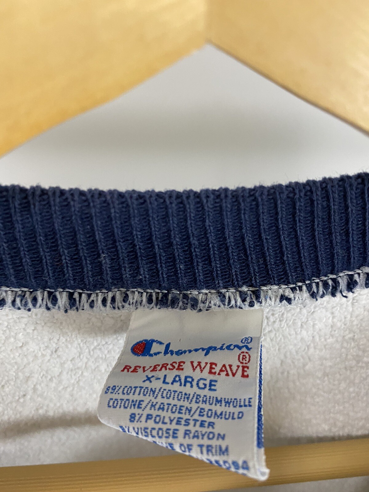 VTG Champion Reverse Weave Script Spellout Ringer… - image 4