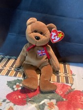 TY Beanie Baby - BRITANNIA the Bear UK Exclusive 8.5 inch -MWMTs Stuffed Toy