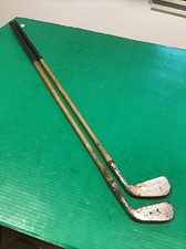 Lot of 2 Royal Toledo Hickory Shaft Golf Club Iron Midiron Mashie RH
