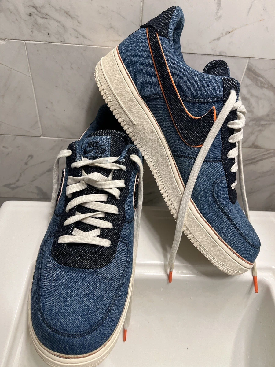 Air force 1 shop stonewash blue