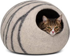 Cat Cave   Premium Felt Cat Bed for Indoor Cats, Handmade 100 Merino Wool