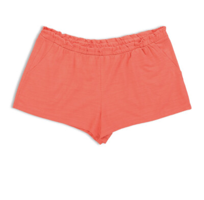 Walmart Treasure Pull-up sleep shorts orange Coral Cluster Pockets