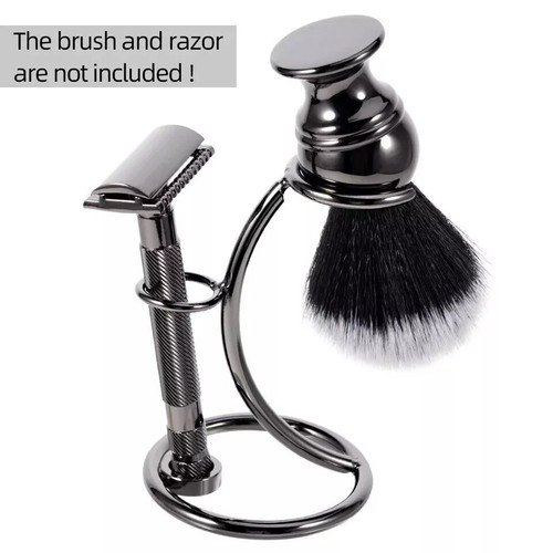 Men Shaving Stand Stainless Steel for Razor Brush Holder Man Dad gift Birthday - Picture 5 of 10