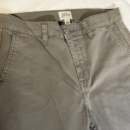 Pantalone J Crew Donna 28 Grigio Misto Cotone Eco Friendly Rivisitato - Foto 10 di 14