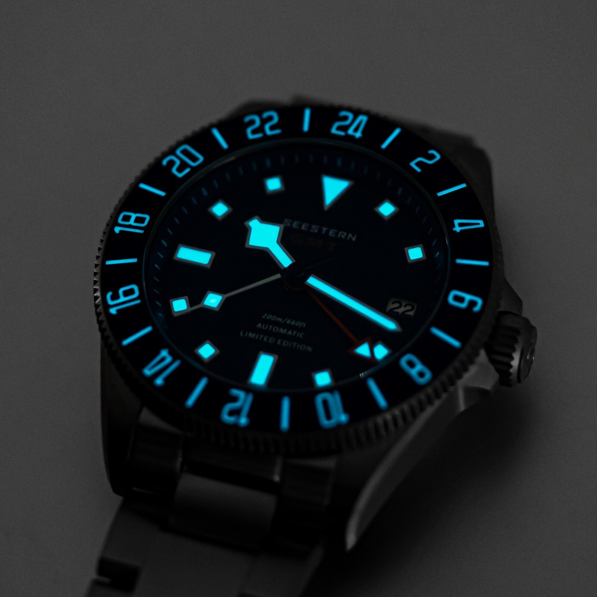 SEESTERN S462.E Titaniumn GMT Professional Diver Limited Edition 