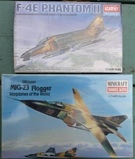 Academy Minicraft 1/144 Scale Mig-23 Flogger & F-4E Phantom  Combo Set NOS