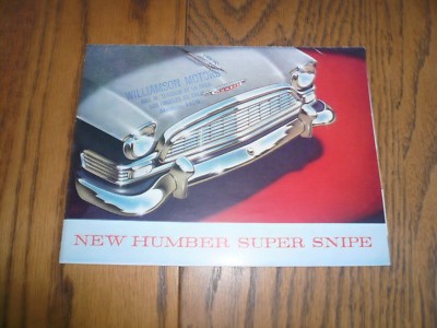1950's Humber Super Snipe Sales Brochure - Vintage Original - Foldout Style