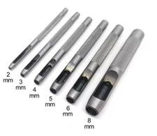 Hole Punch set 2mm 3mm 4mm 5mm 6mm 8mm cutter round hollow leather craft belt