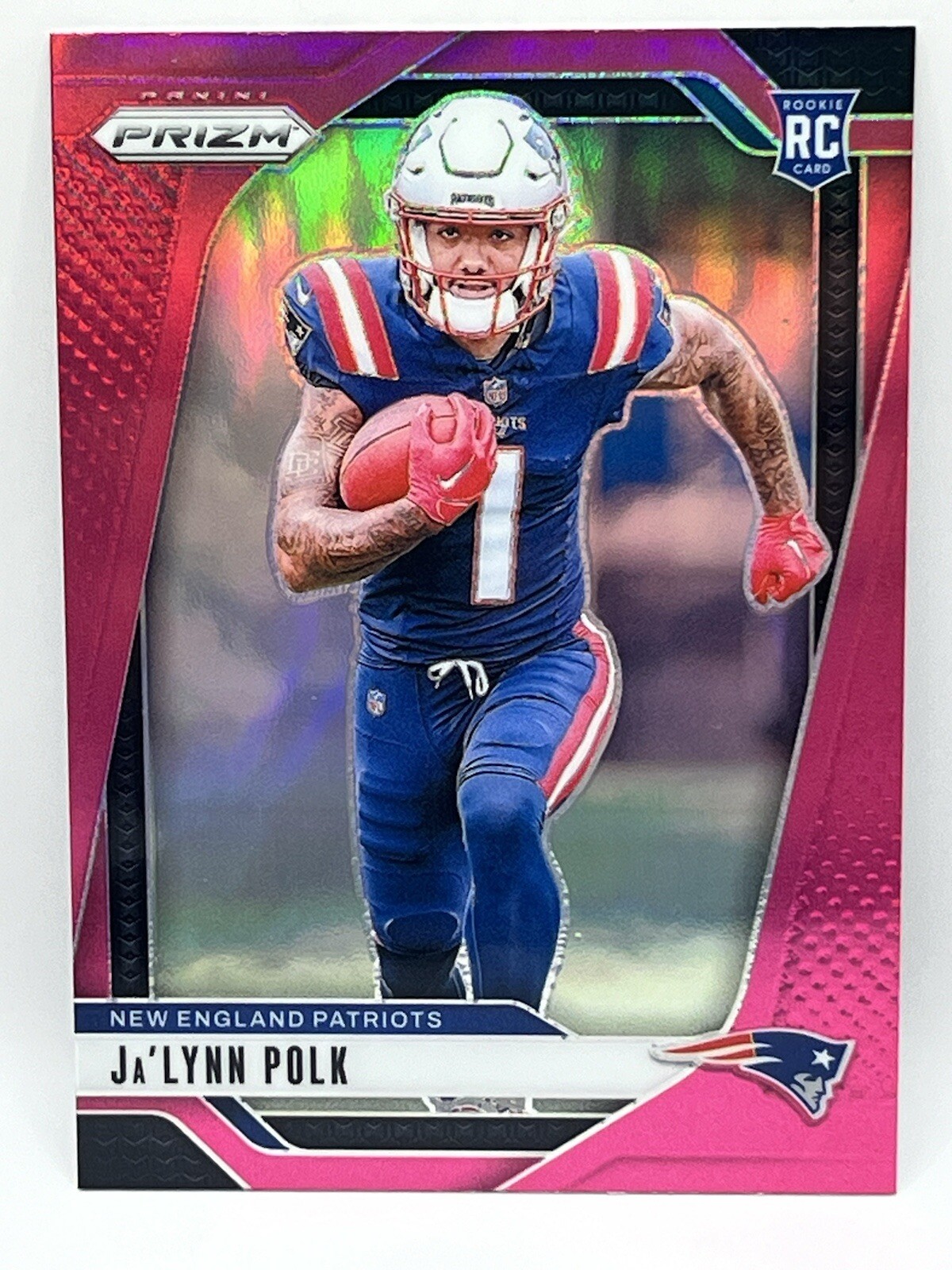 2024 Panini Prizm JA'LYNN POLK (RC) New England Patriots #339 PINK Prizm
