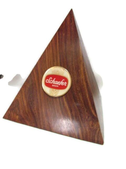 SCHAEFER BEER epoxy logo wood PYRAMID urn 220 cu.in. pet/part ashes