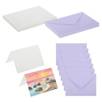 "5X7\" Aquarellkarten, 25 Sets Mit UmschläGen, 140Lb/300 Gsm, Lila"