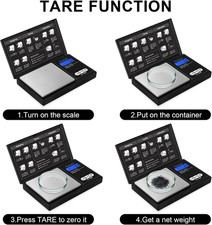 Digital Pocket Gram Scale 1000G/0.1G, Small Digital Scales Grams Ounces Grain...